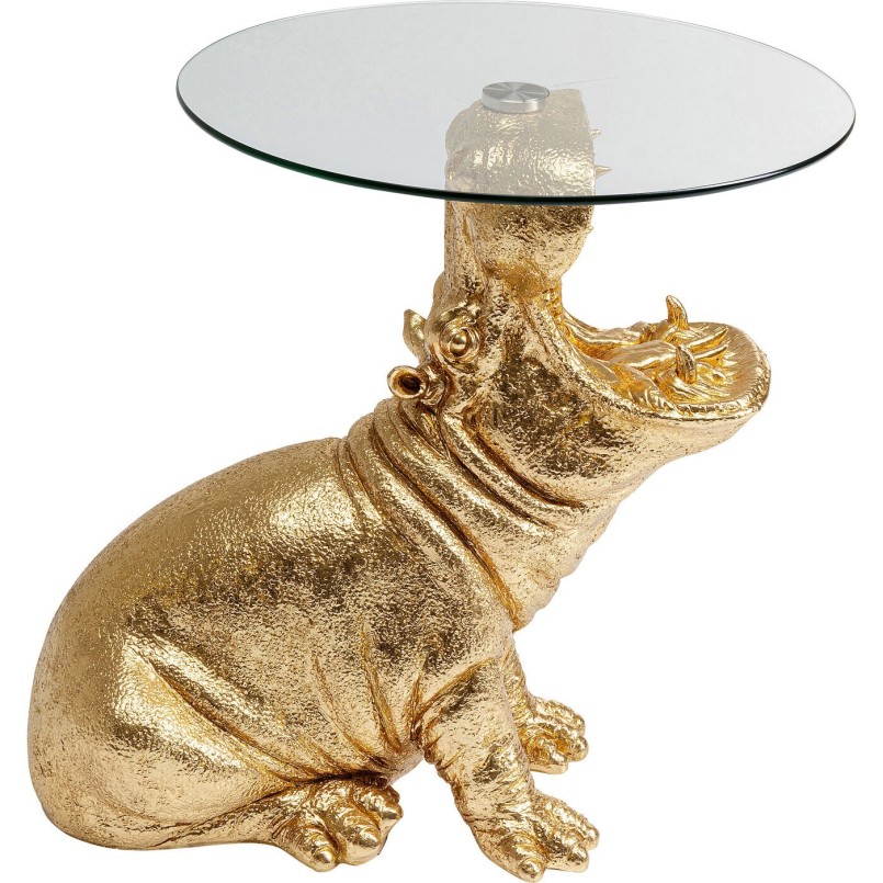 Gouden nijlpaard bijzettafel - Kare Design