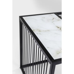 Black and white modern side table - Twisted - Kare Design
