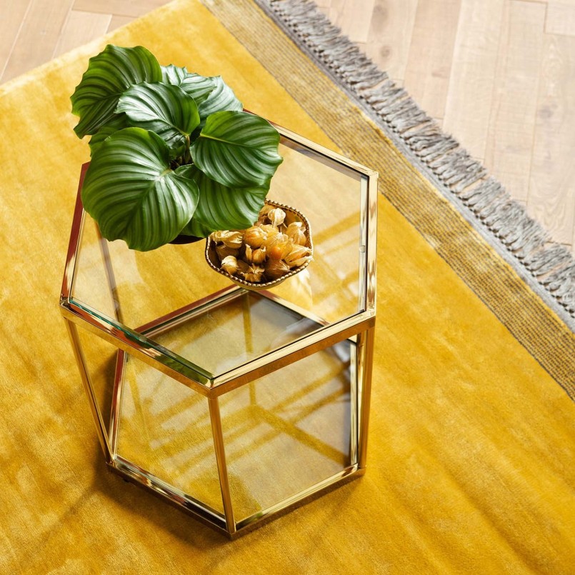 Geel etnisch vloerkleed - Soleil - Kare Design