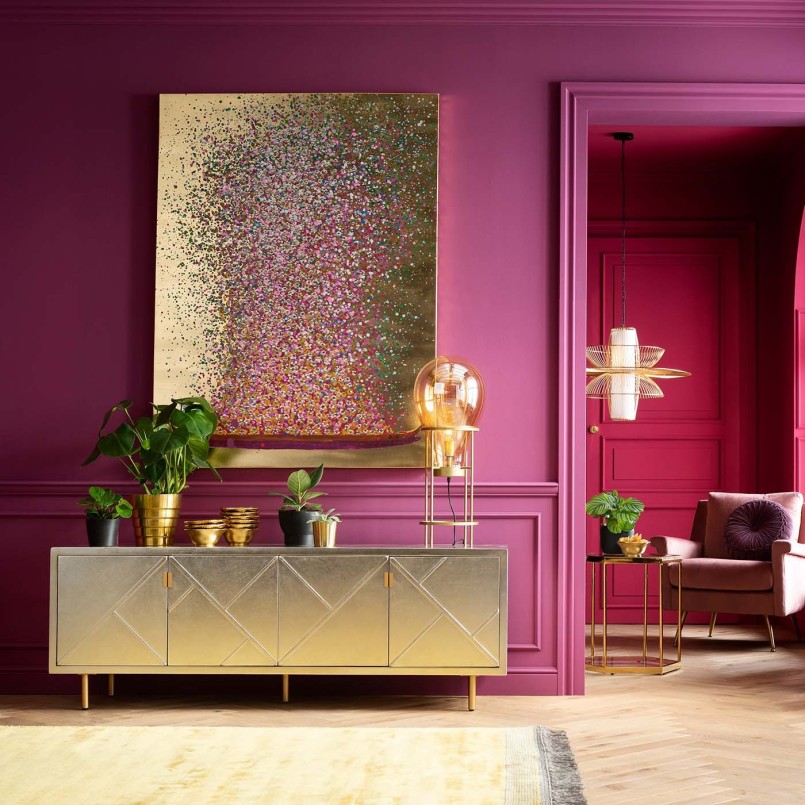 Geel etnisch vloerkleed - Soleil - Kare Design
