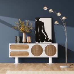 Duochroomschilderij van een zittende vrouw, achteraanzicht - Kare Design
