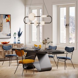 Extensible table in steel and black-tinted tempered glass 180(40+40)x95 cm - Bellagio - Kare Design