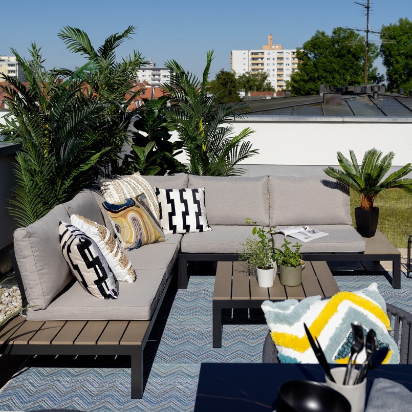 Black and grey garden furniture - Holiday - Kare Design
