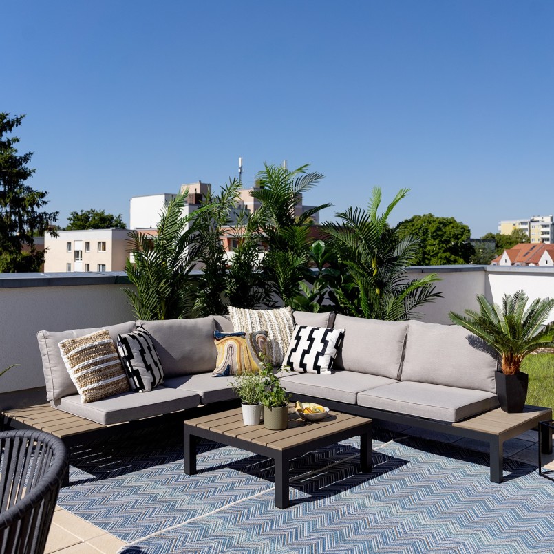 Black and grey garden furniture - Holiday - Kare Design