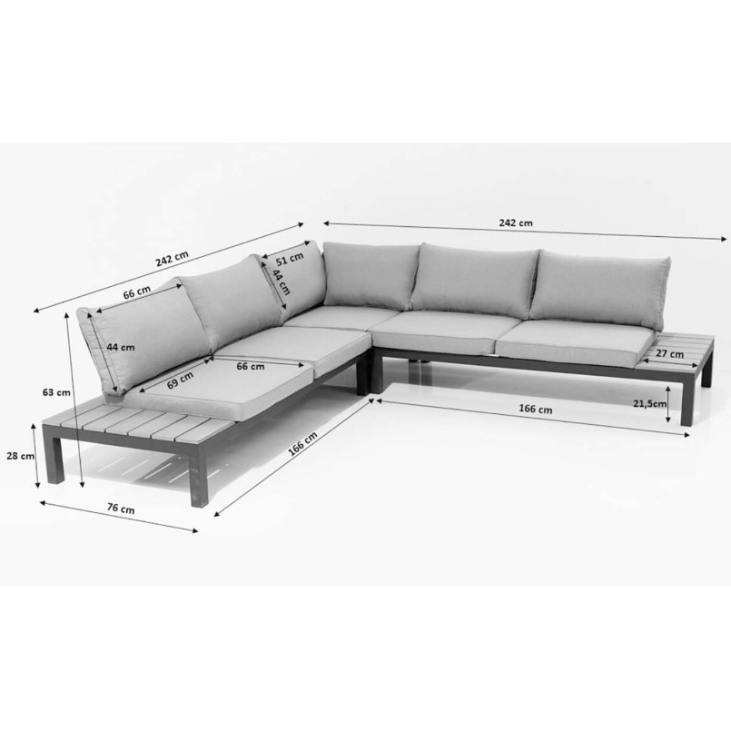 Zwart en grijs tuinmeubilair - Holiday - Kare Design
