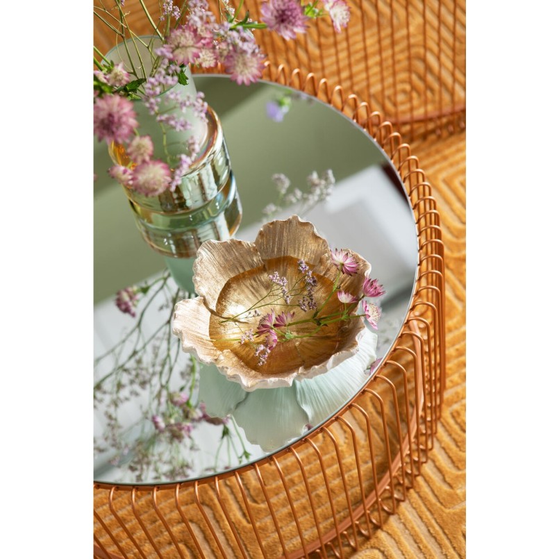 Gouden bloemenkom - Kare Design
