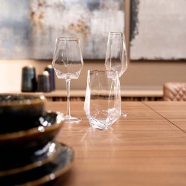 Golden champagne flutes - Diamond Gold Rim - Kare Design