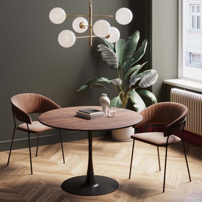 Imitation walnut tabletop - Schickeria - Kare Design