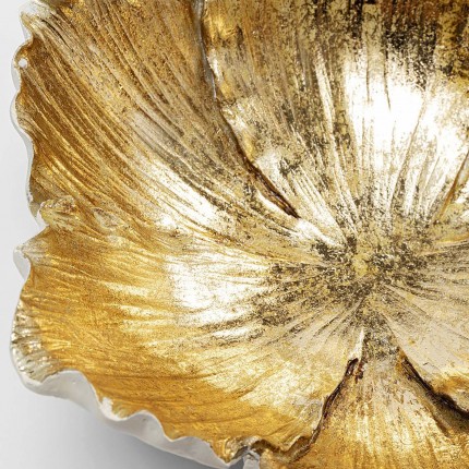 Serveerschaal bloem wit en goud Ø25cm Kare Design