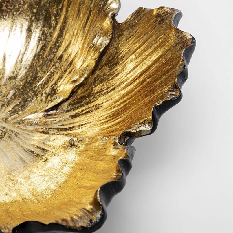 Gouden en zwarte bloemenschaal - Kare Design