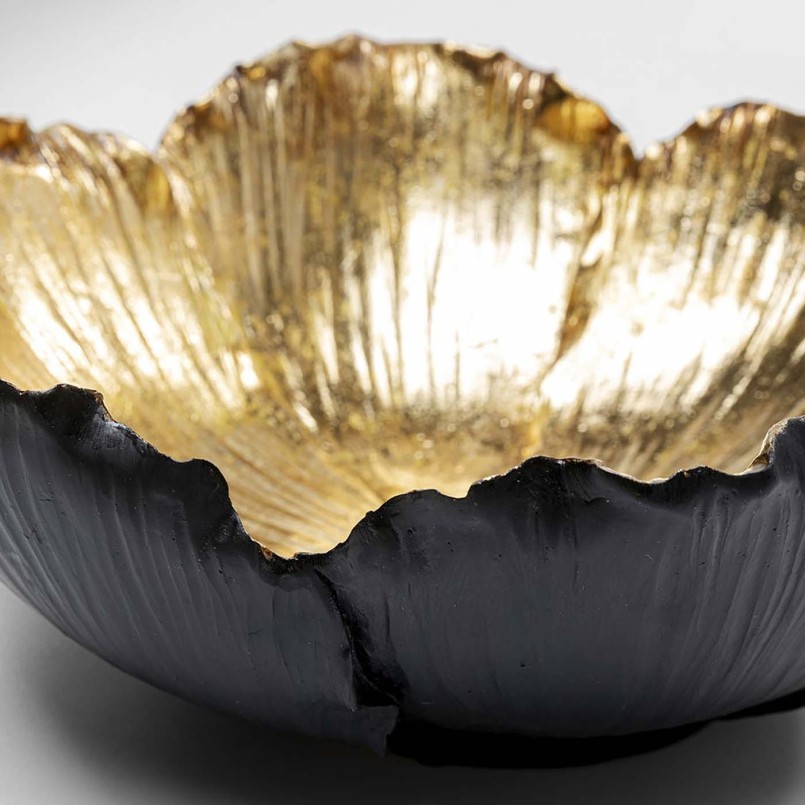 Gold and black flower bowl - Kare Design