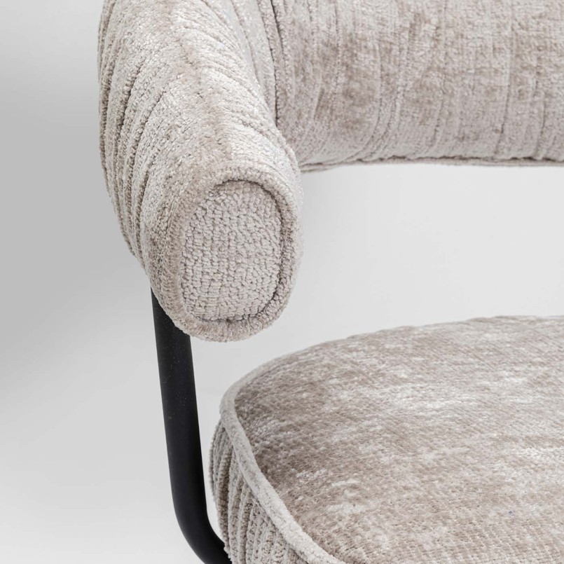 Stoel met grijze draaibare armleuningen - Arabella - Kare Design