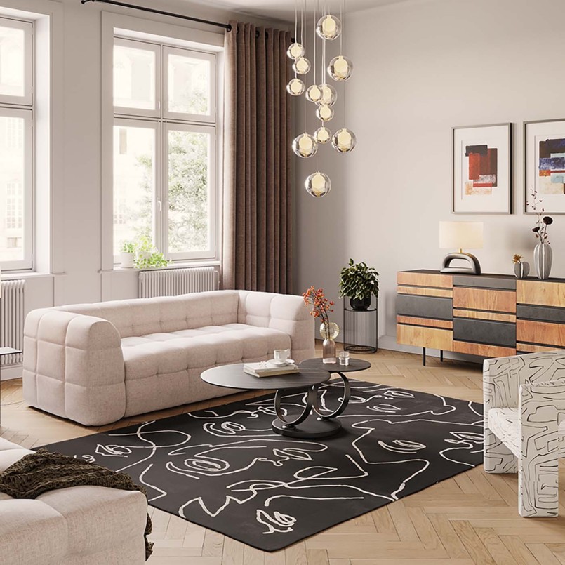 Retro zwarte salontafel - Beverly - Kare Design