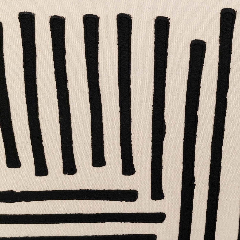 Zwarte lijnen op beige achtergrond - Artistieke lijnen - Kare Design