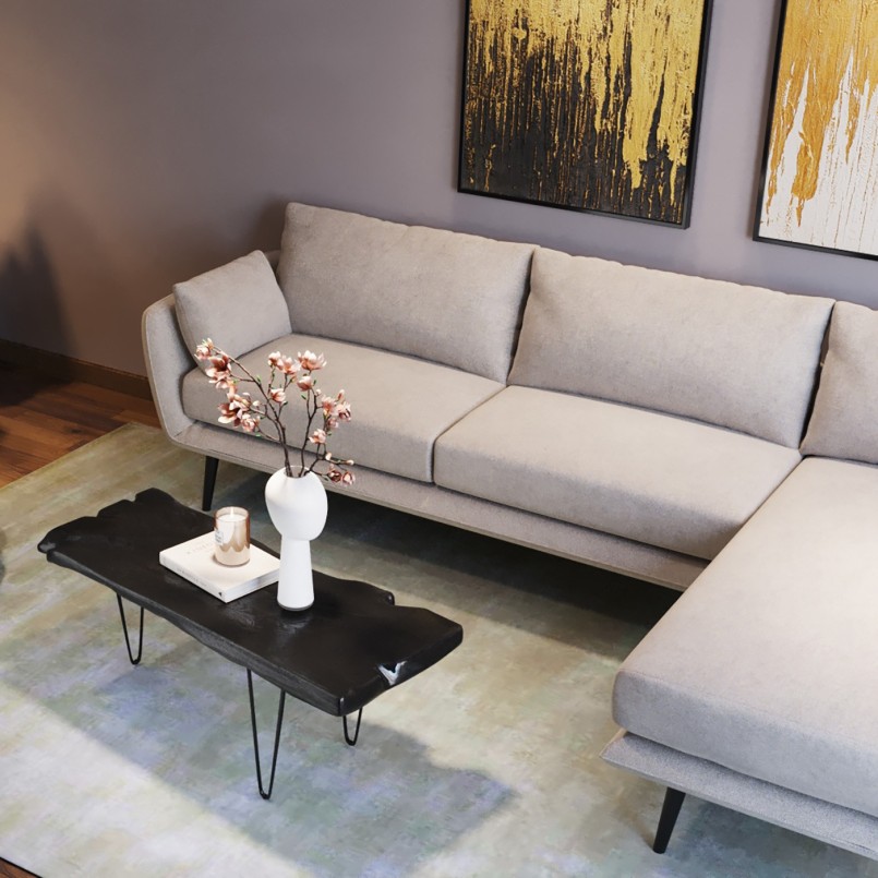 Zwarte houten salontafel - Aspen - Kare Design