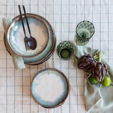 Plate Deep Organic Ø21cm blue (4/set) Kare Design