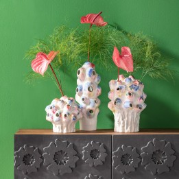 Multicolored stoneware vase - Collina - Kare Design