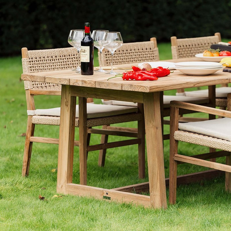 Tuintafel in teruggewonnen teak - Ibiza - Kare Design