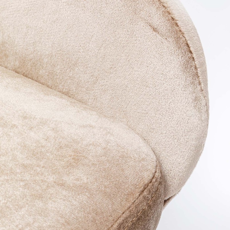Beige fluwelen stoel - East Side - Kare Design