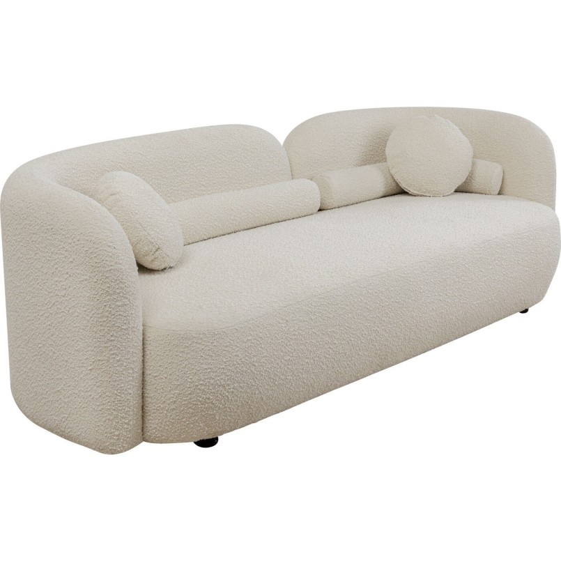 Retro sofa in cream fabric - Kelly - Kare Design