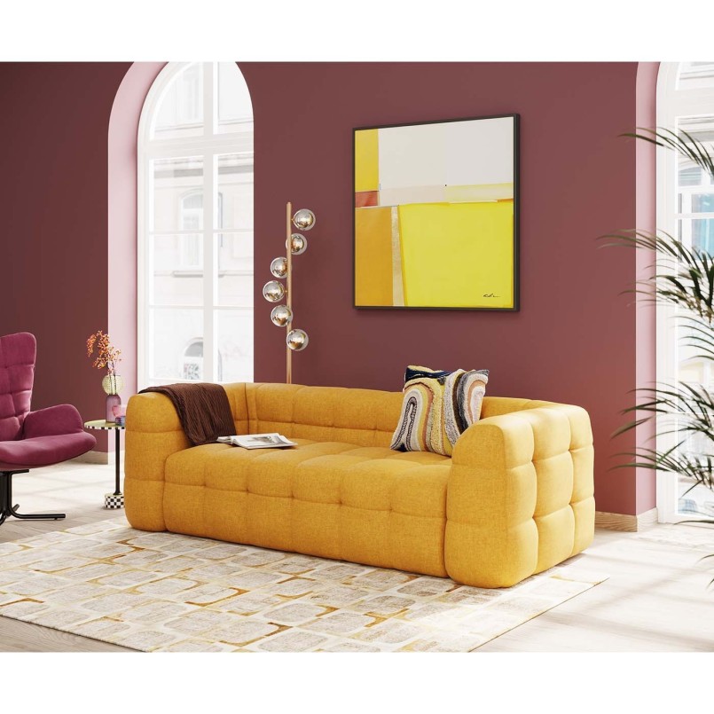 Yellow fabric sofa - Salamanca - Kare Design