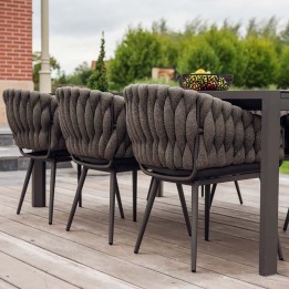 Antracietgrijze aluminium tuinstoel - Vigo - Gescova