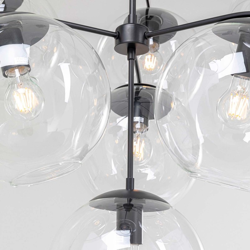 Black industrial suspension lamp - Lasmina - Kare Design