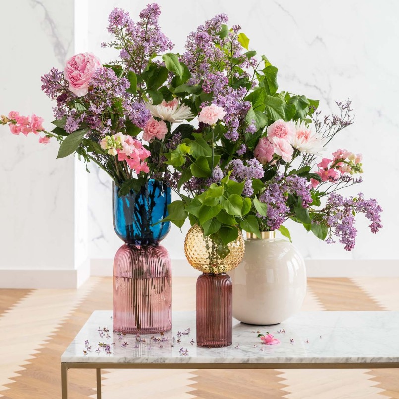 Yellow pink glass vase - Marvelous Duo - Kare Design