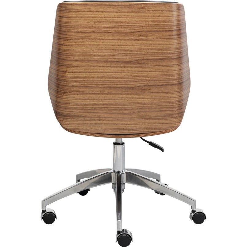 Zwarte draaistoel met wielen - Rouven - Kare Design