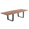 Tuintafel van staal en hergebruikt teakhout - Fanny - Gescova