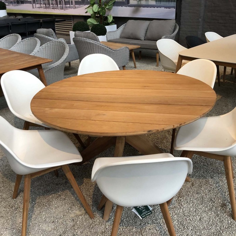 Round wooden garden table - Java - Gescova