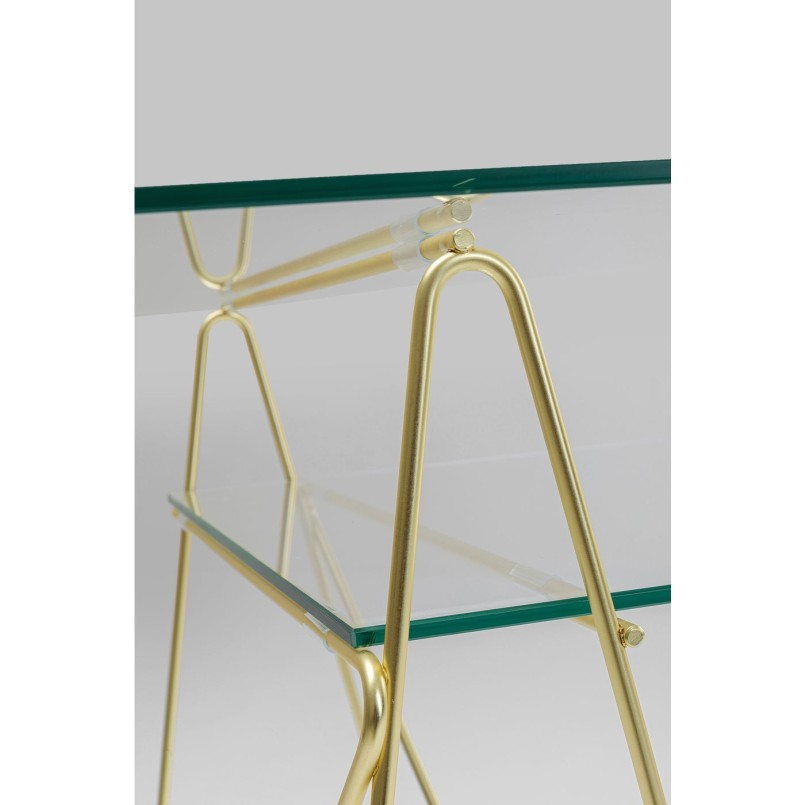 Gold-plated steel desk trestle - Polar - Kare Design