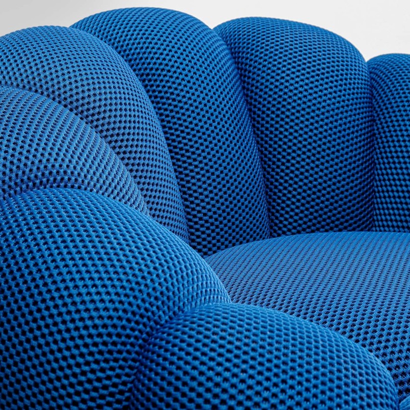 Blue swivel armchair - Peppo Bloom - Kare Design