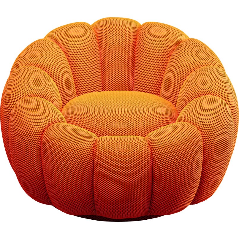 Orange swivel armchair - Peppo Bloom - Kare Design