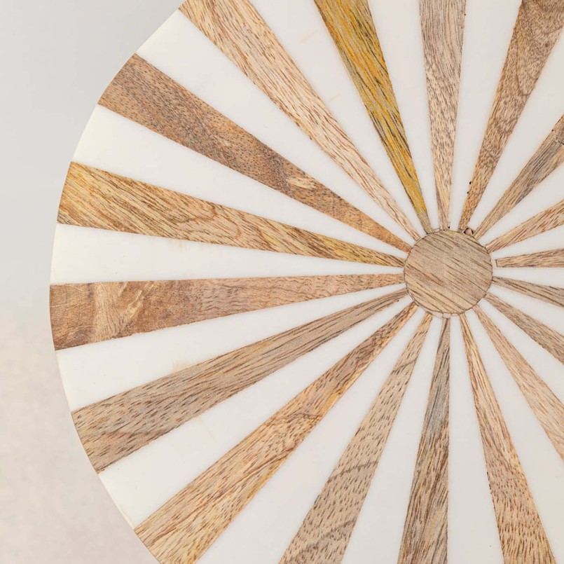 Round white and gold side table - Domero Cirque - Kare Design