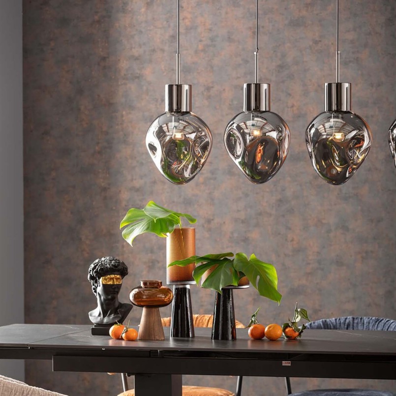 Zilveren hanglamp in glas - Supernova - Kare Design
