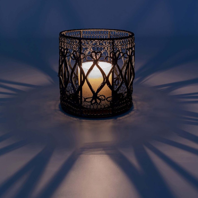 Black steel wire candle holder - Hayat - Kare Design