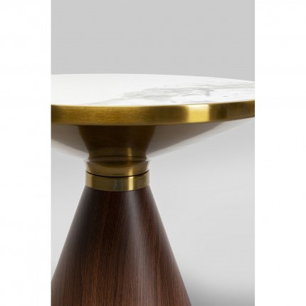 Bijzettafel Cono Ø50cm keramiek walnoot Kare Design