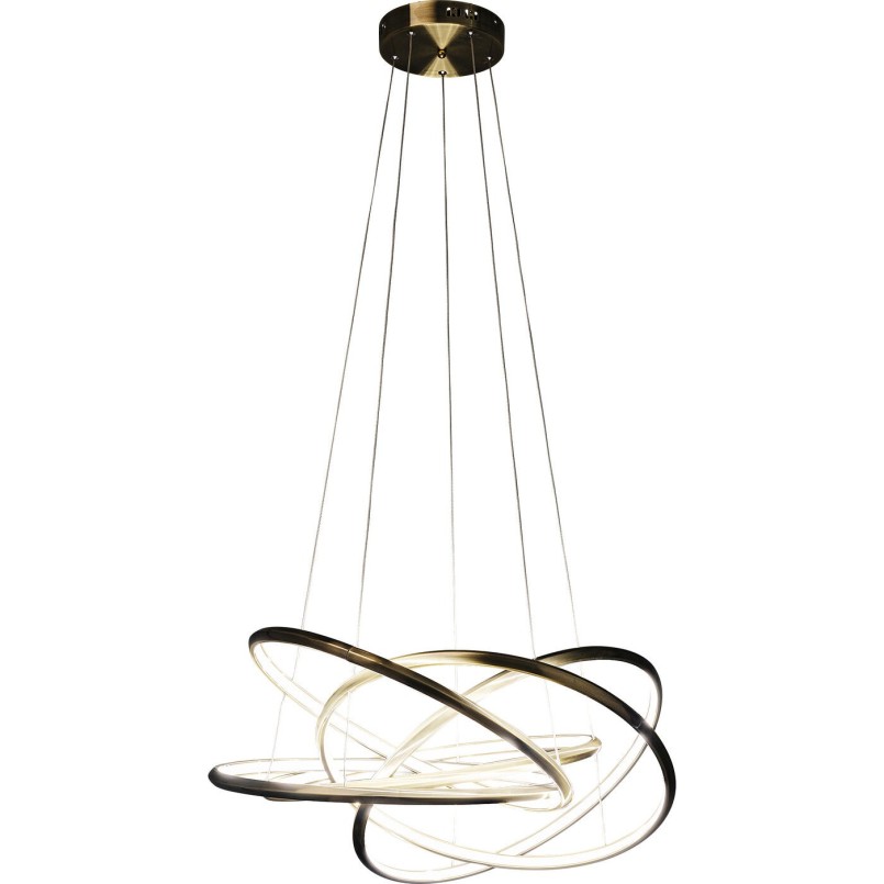 Contemporary golden pendant lamp - Saturn - Kare Design