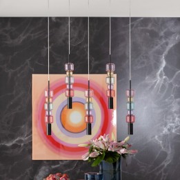 Hanglamp van veelkleurig glas - Candy Bar - Kare Design