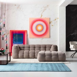 Grijze polyester kruk - Salamanca - Kare Design