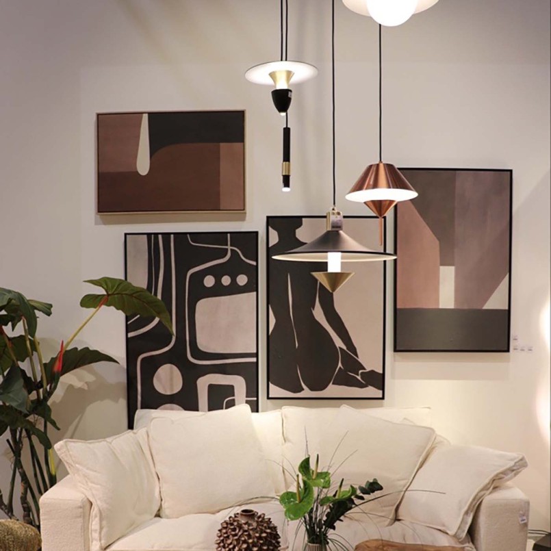 Zwart en bruin abstract schilderij - Klassieke Vorm - Kare Design