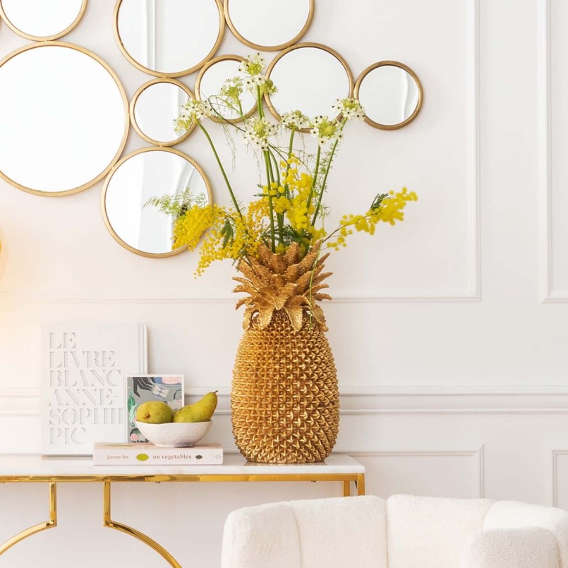 Golden pineapple vase - Kare Design