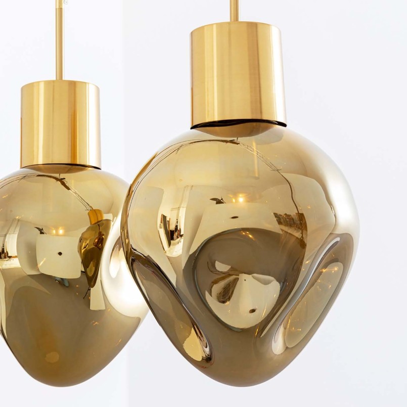 Gouden glazen hanglamp - Supernova - Kare Design