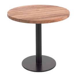 Ronde tuintafel van teak en staal - Rosie - Gescova