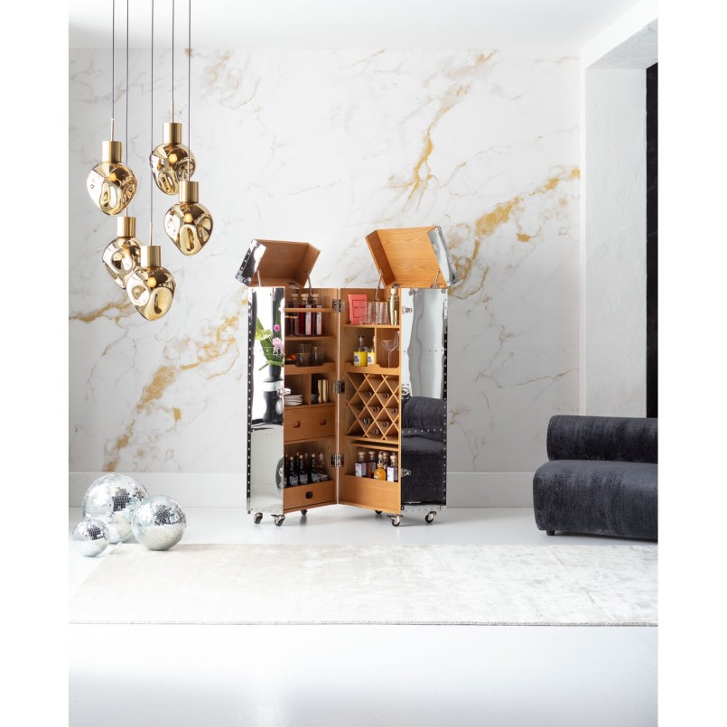 Gouden glazen hanglamp - Supernova - Kare Design