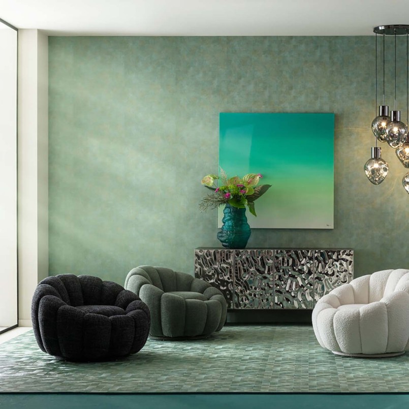 Turquoise glass vase - Enrique - Kare Design