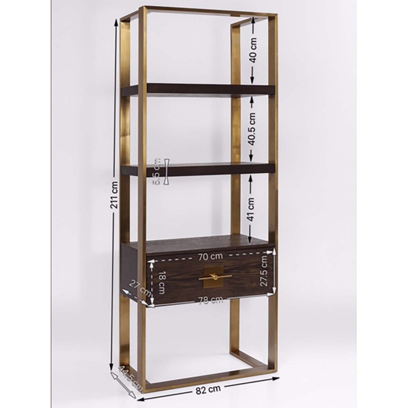 Retro wooden shelf - Osaka - Kare Design