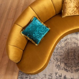 Petroleum blauw randkussen - Cannes - Kare Design - Kare Design