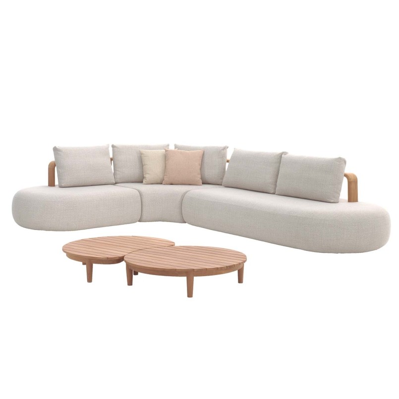 Cream teak garden sofa - Mila - Gescova